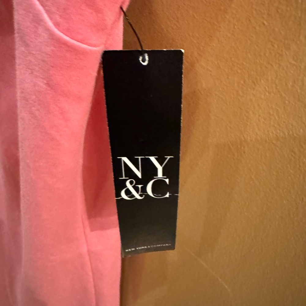 New York & Company Pink Sleeveless Dress Pullover Mini Cotton Size L :NWT - Picture 8 of 12